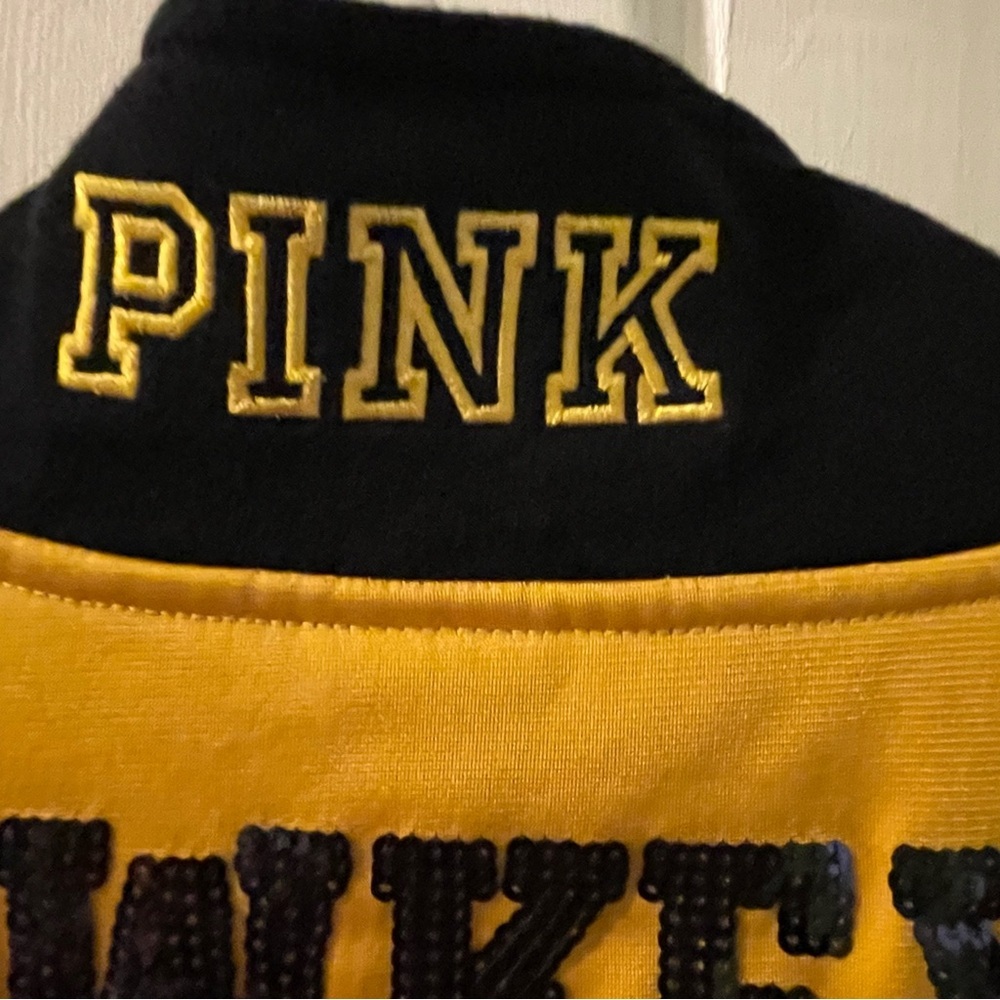VS. PINK IA Hawkeyes bling 1/4 zip pullover X-small EUC - Picture 6 of 10